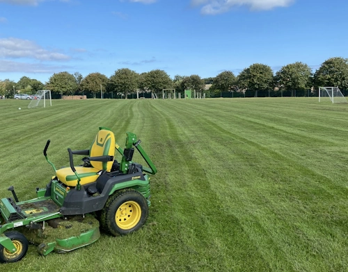 Professional commercial lawn mowing service